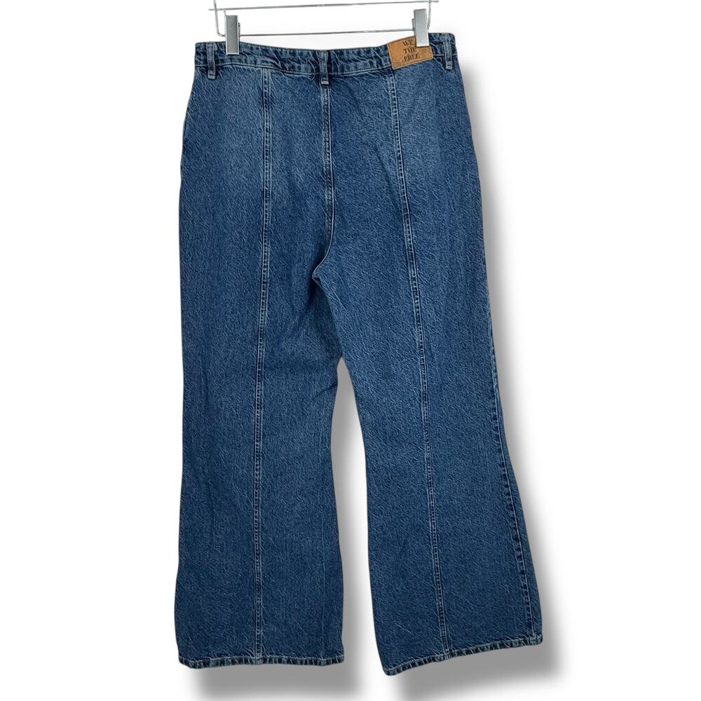 We The Free Wallflower jeans women's 33 wide leg mid rise flare blue denim retro - Picture 3 of 9
